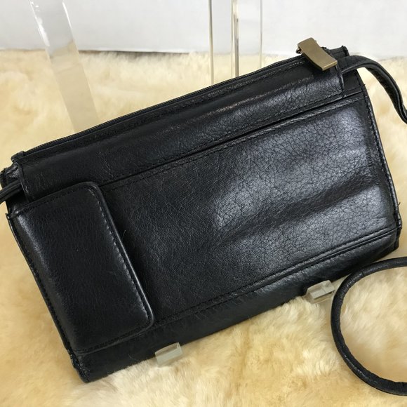 Fossil black leather crossbody wallet - Picture 5 of 5